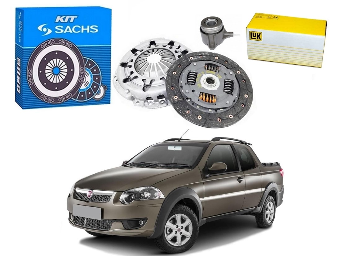 KIT EMBREAGEM ATUADOR SACHS LUK ORIGINAL FIAT STRADA ETORQ 1.6 2013 A ...